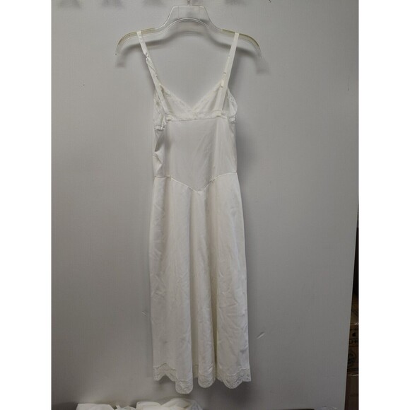 SHADOWLINE Ivory Nylon and Lace Vintage Full Slip New With Tags - Picture 4 of 4